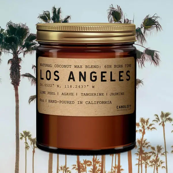 Los Angeles: California Scented Candle in Amber Jar: 8oz