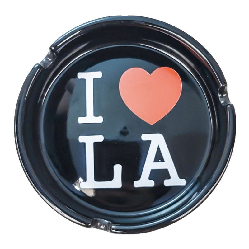 I Love LA Ceramic Ashtray - Black