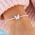 Pura Vida Butterfly in Flight Bracelet - Baby Pink