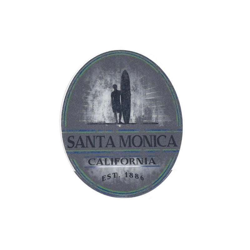 Santa Monica Grey Surfer Sticker