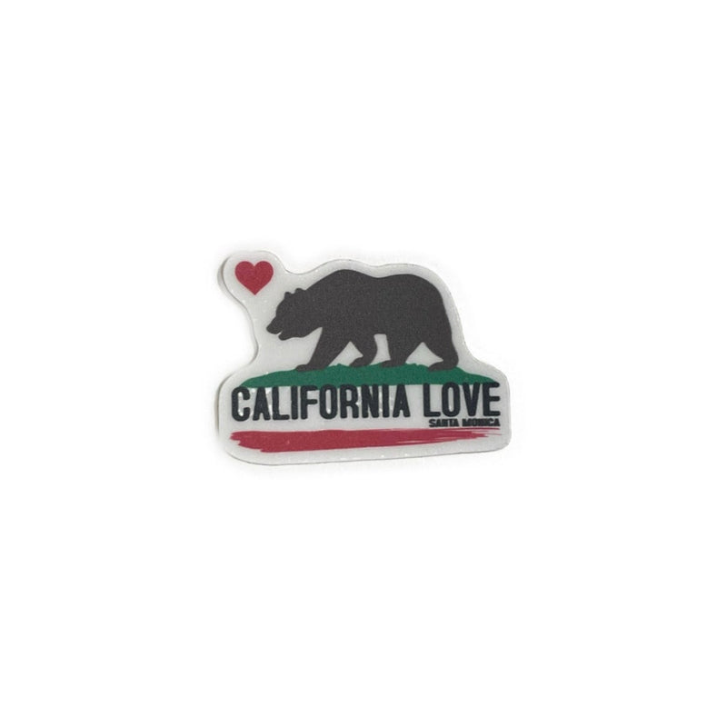 Small White California Love Bear Sticker