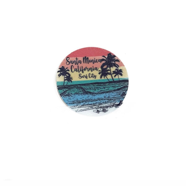Santa Monica California Surf City Sticker