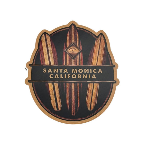 Santa Monica Surfboard Trifecta Sticker